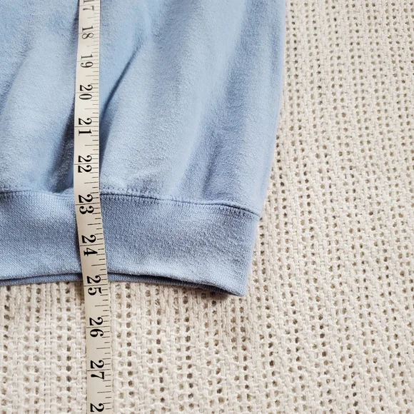 Vintage Jerzees Nublend Sweatshirt Blue Fall Leaves Birds Adult Size Medium - Picture 6 of 9